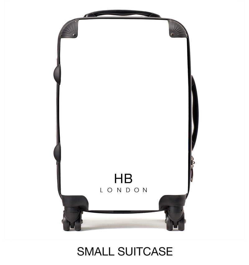 Mint Foil Marble Initial Personalised Suitcase-7