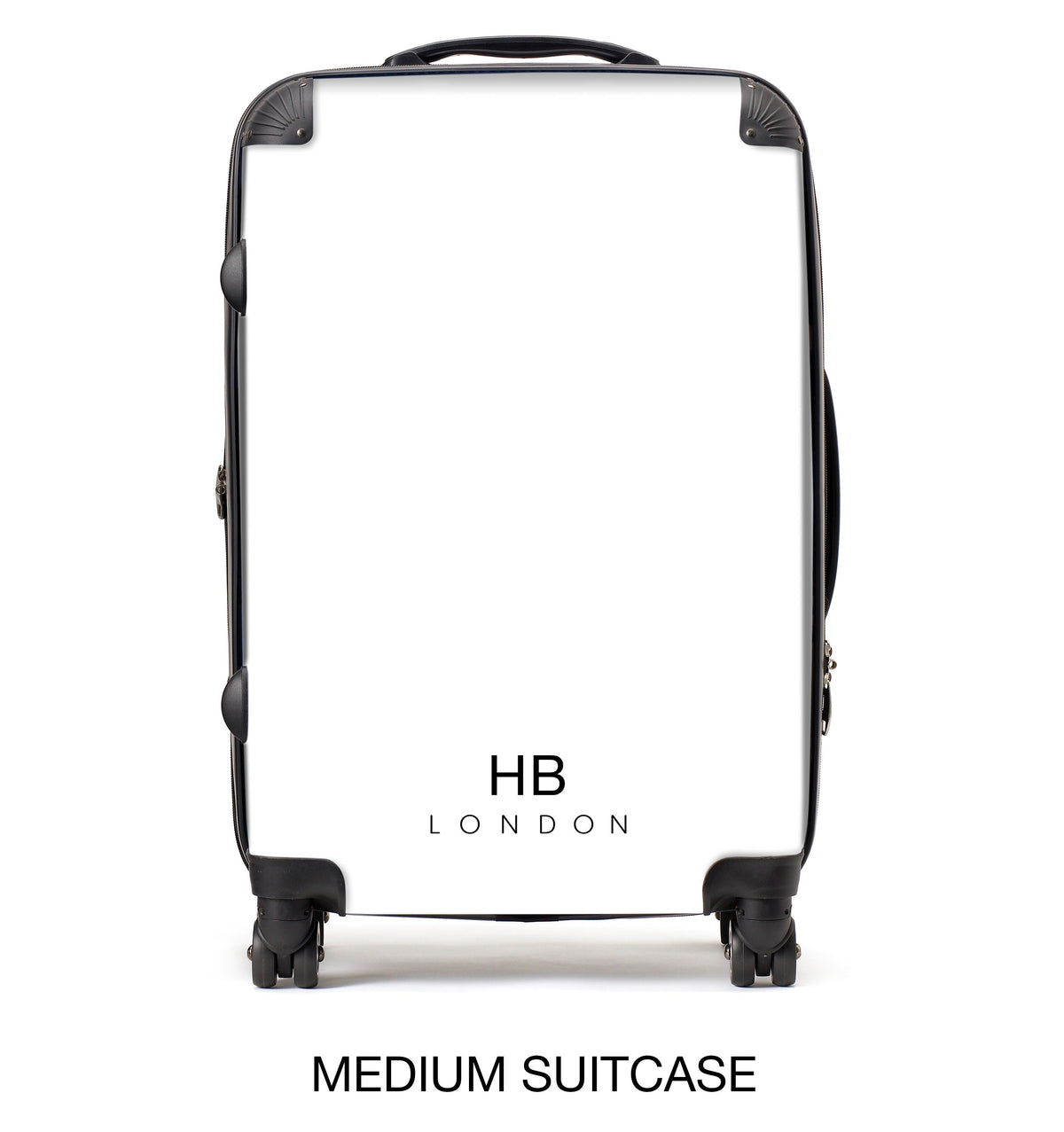 Pink with Black Font Initial Personalised Suitcase-8