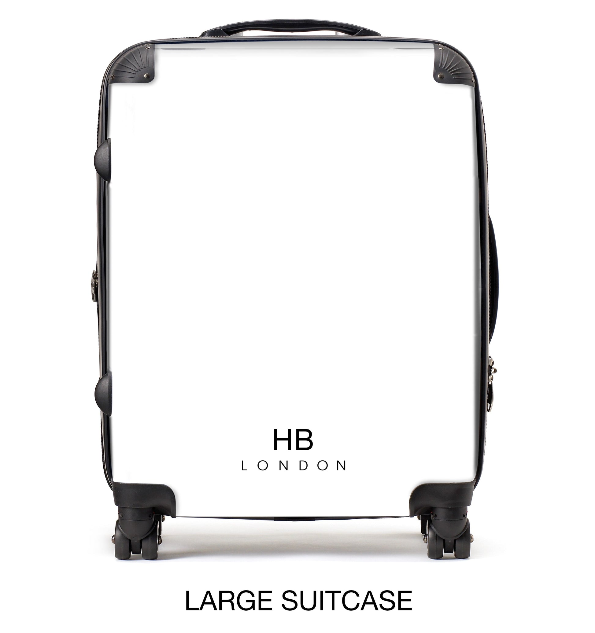 Pink with Black Font Initial Personalised Suitcase-9