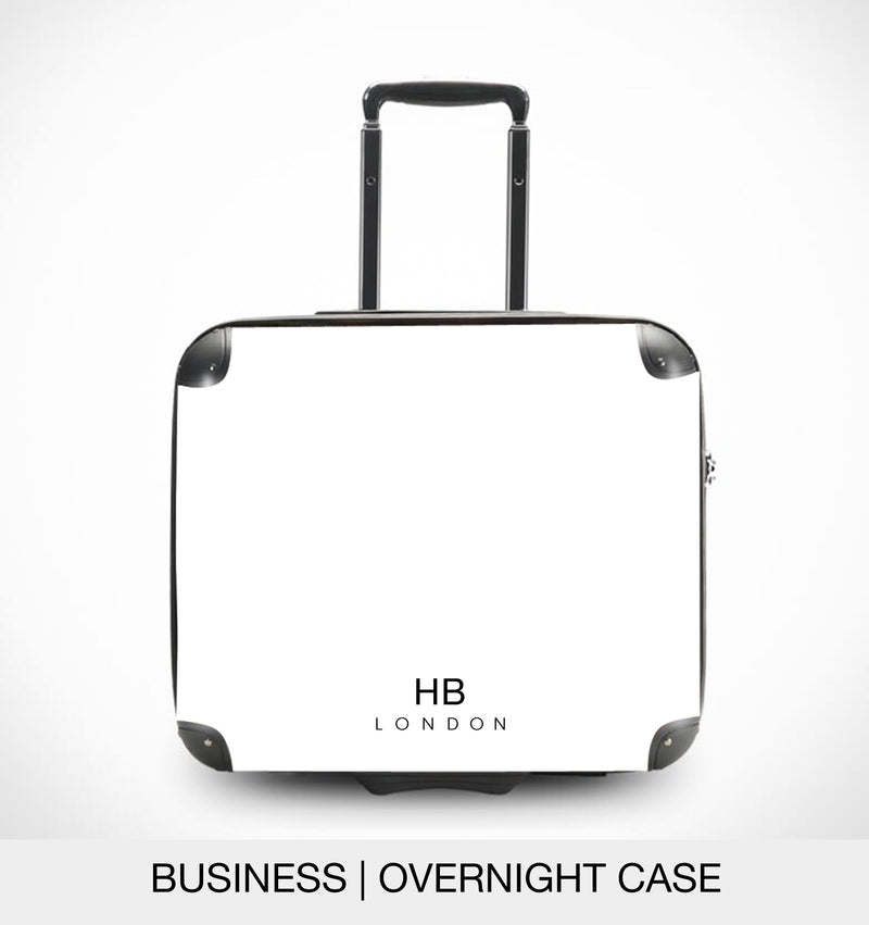 Hot Pink Pinstripe with White Font Initial Personalised Suitcase-11