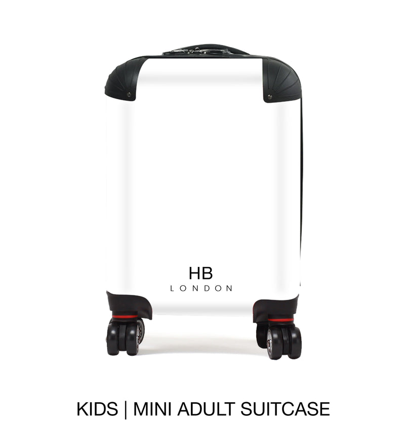 Personalised Aubergine with Black Font Initial Suitcase-18