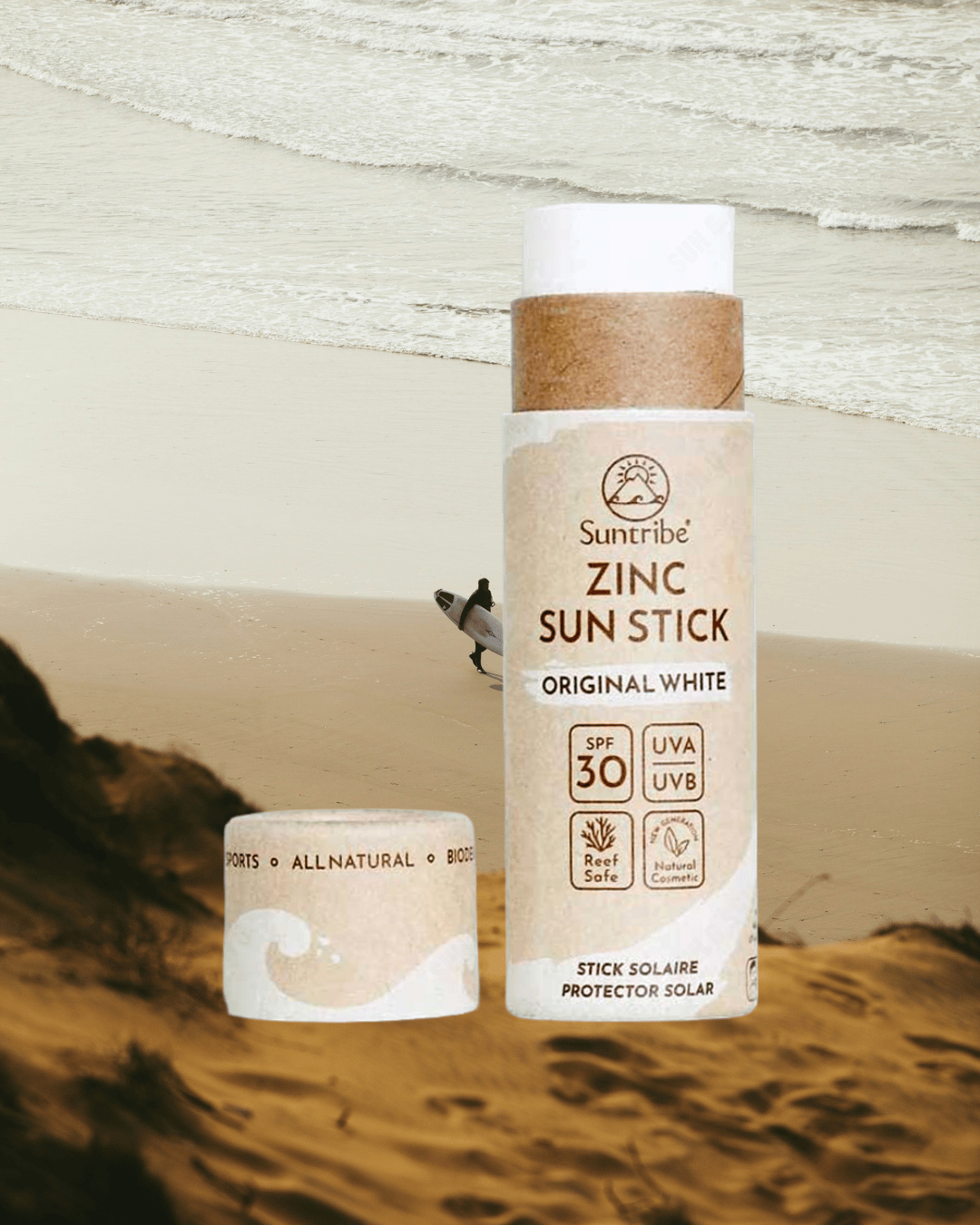 Suntribe Natural Mineral Zinc Sun Stick Original White SPF 30 30g-2