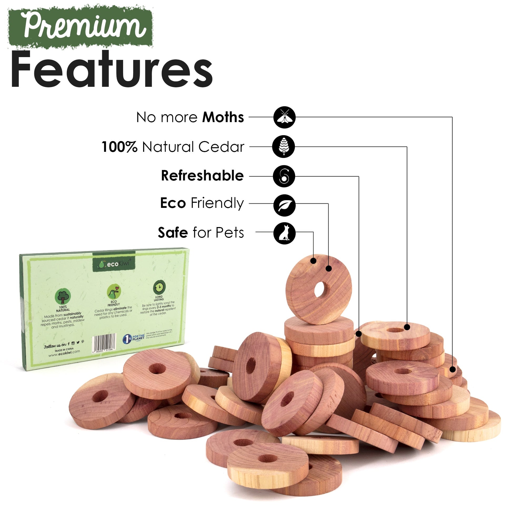 Natural Cedar Travel Hanger Rings-4