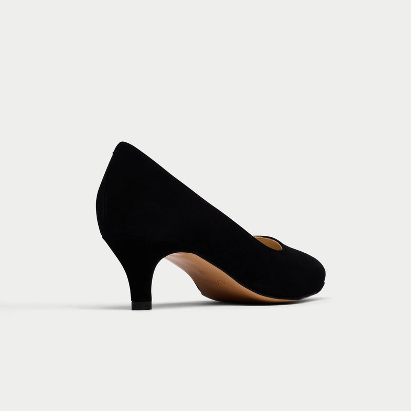 Ava - Black Suede Courts-3