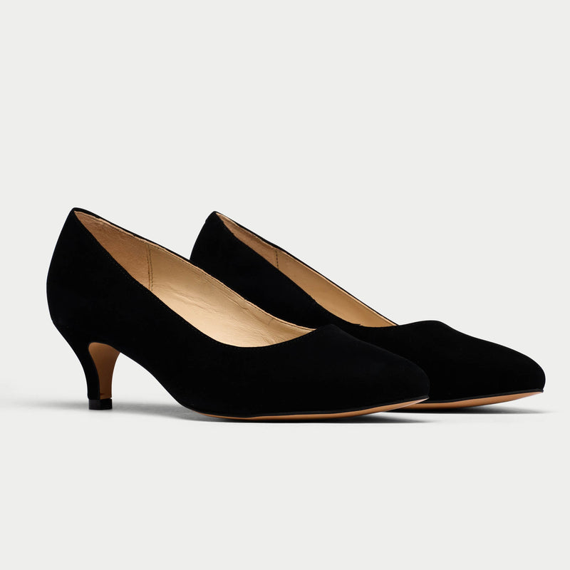 Ava - Black Suede Courts-2