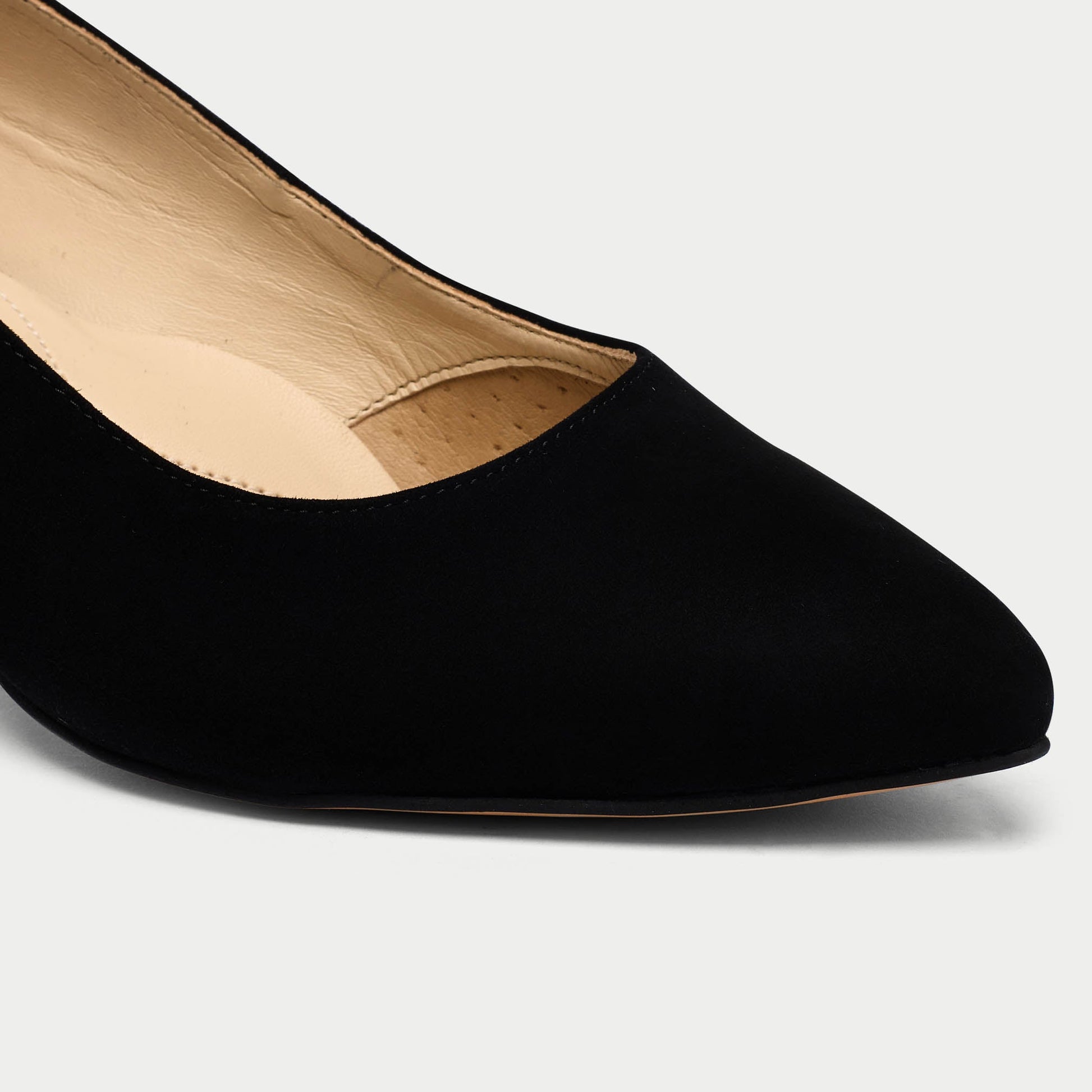 Ava - Black Suede Courts-5
