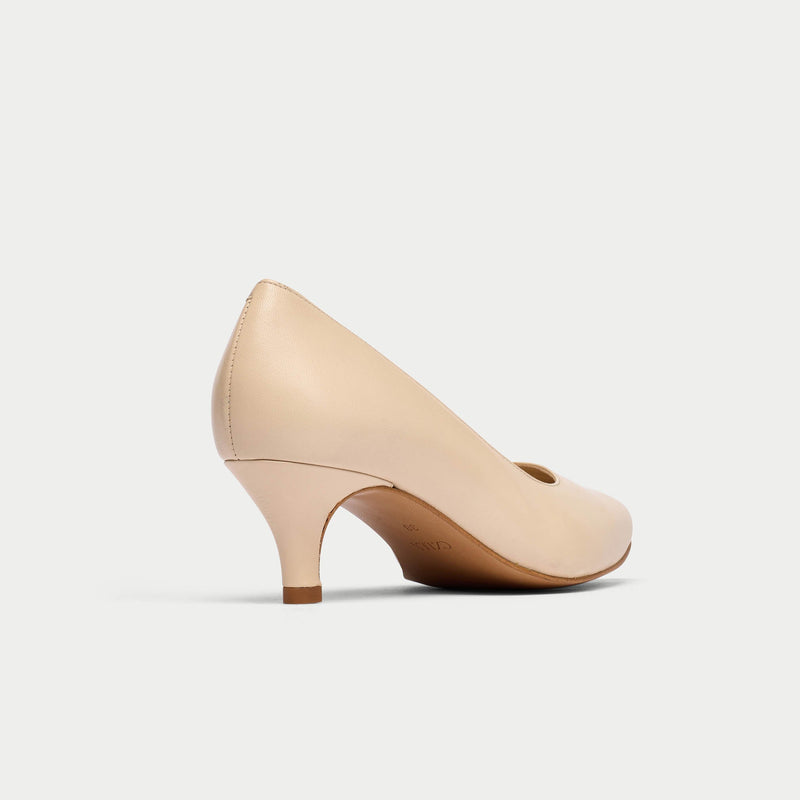 Ava - Light Beige Leather Courts-6