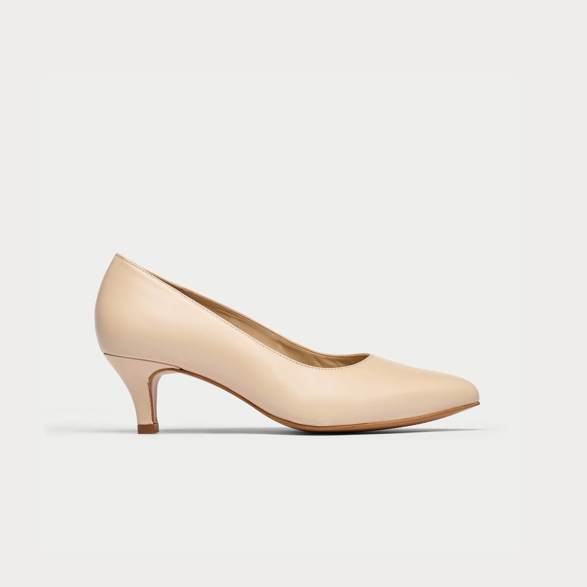 Ava - Light Beige Leather Courts-1