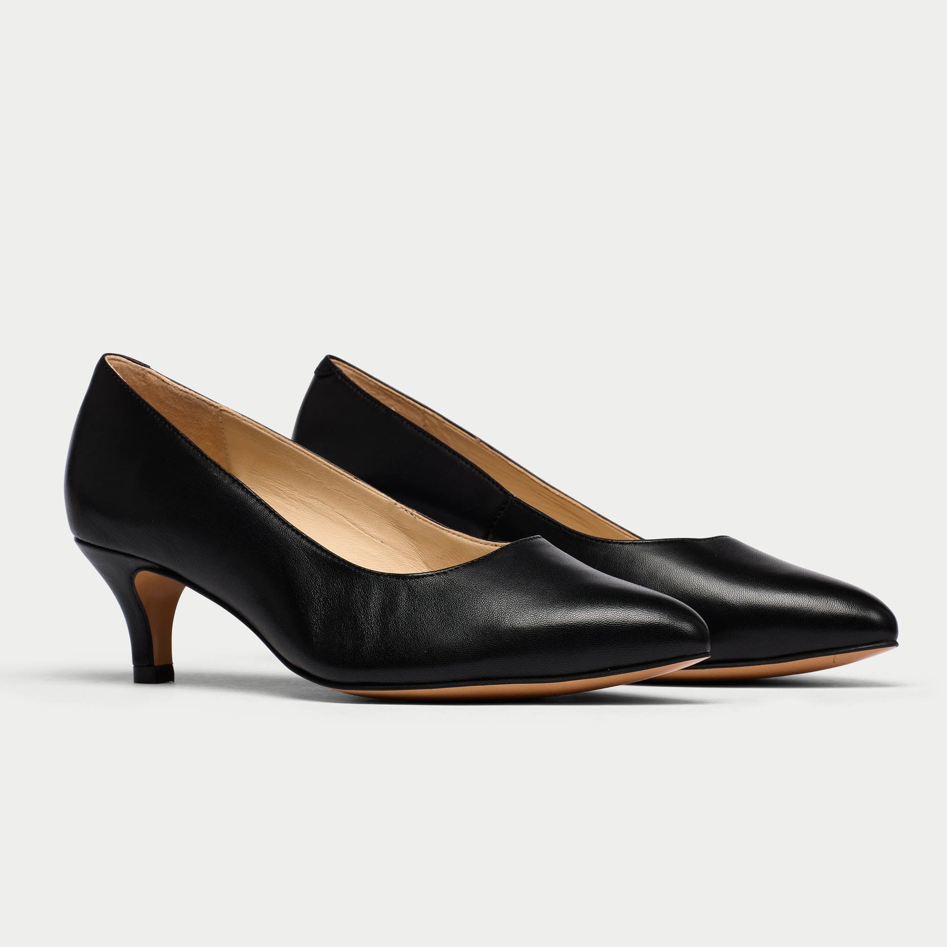 Ava - Black Leather Courts-3