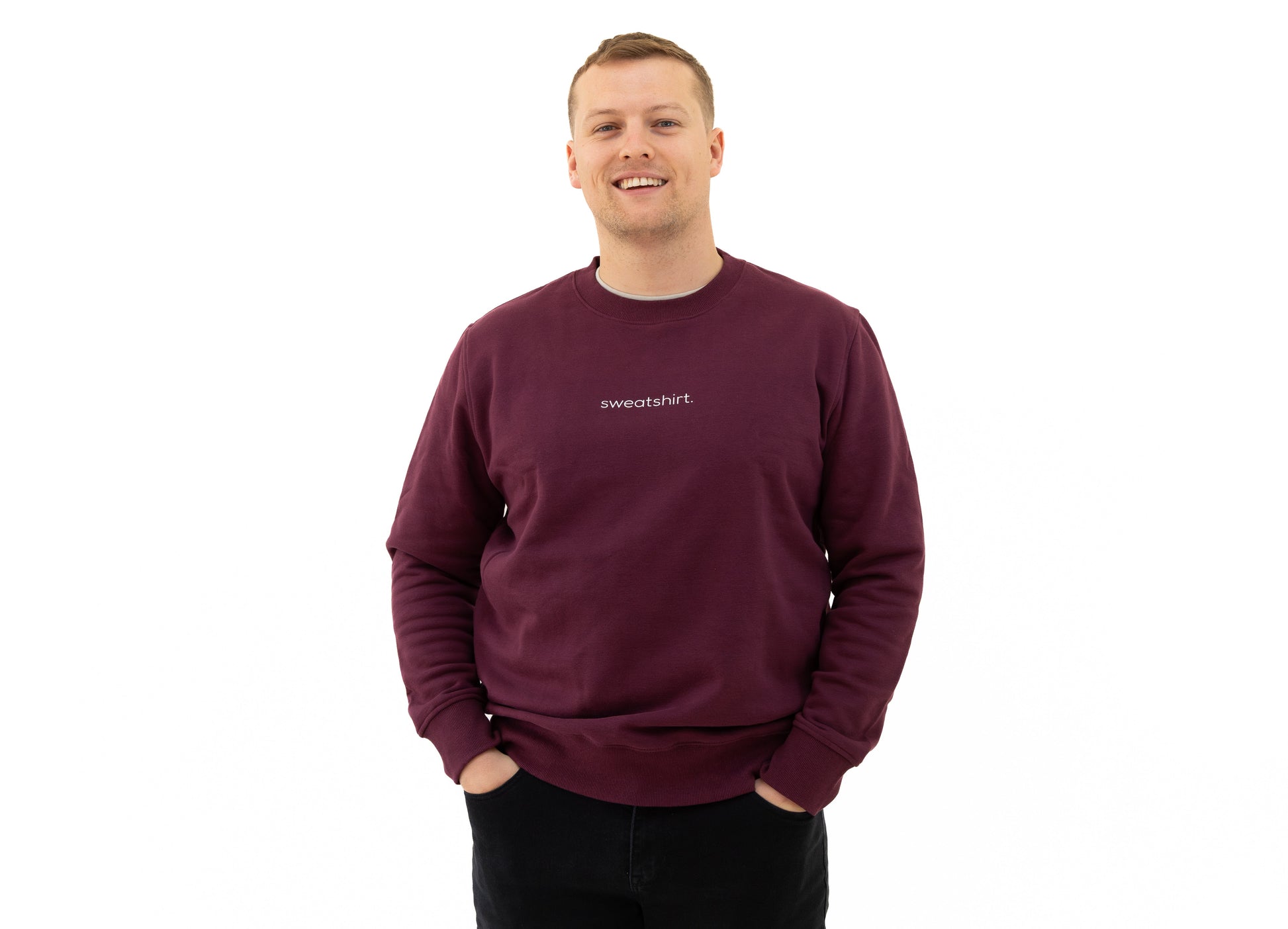 simple. sweatshirt. burgundy.-1