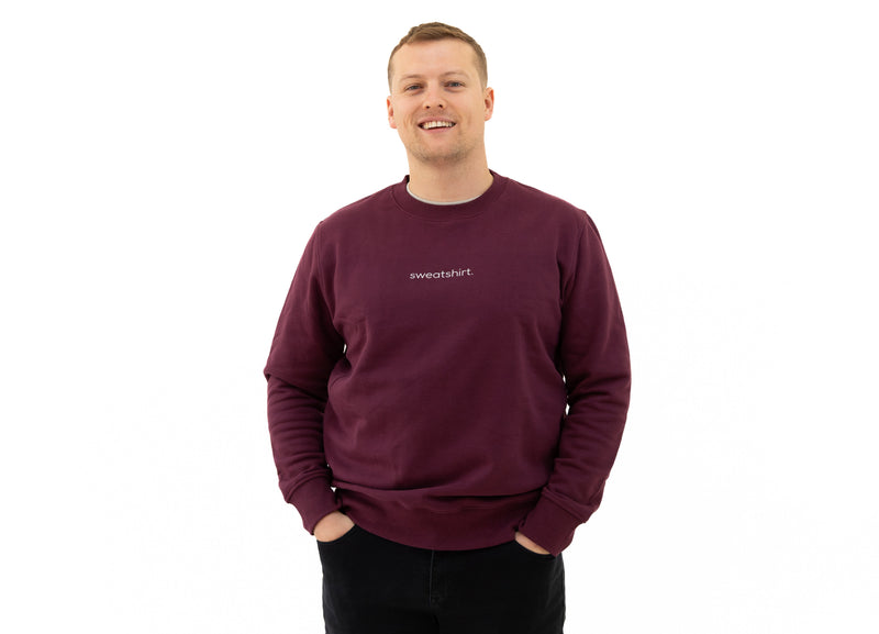 simple. sweatshirt. burgundy.-1