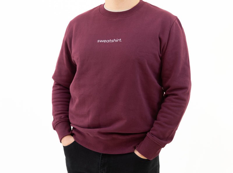 simple. sweatshirt. burgundy.-2