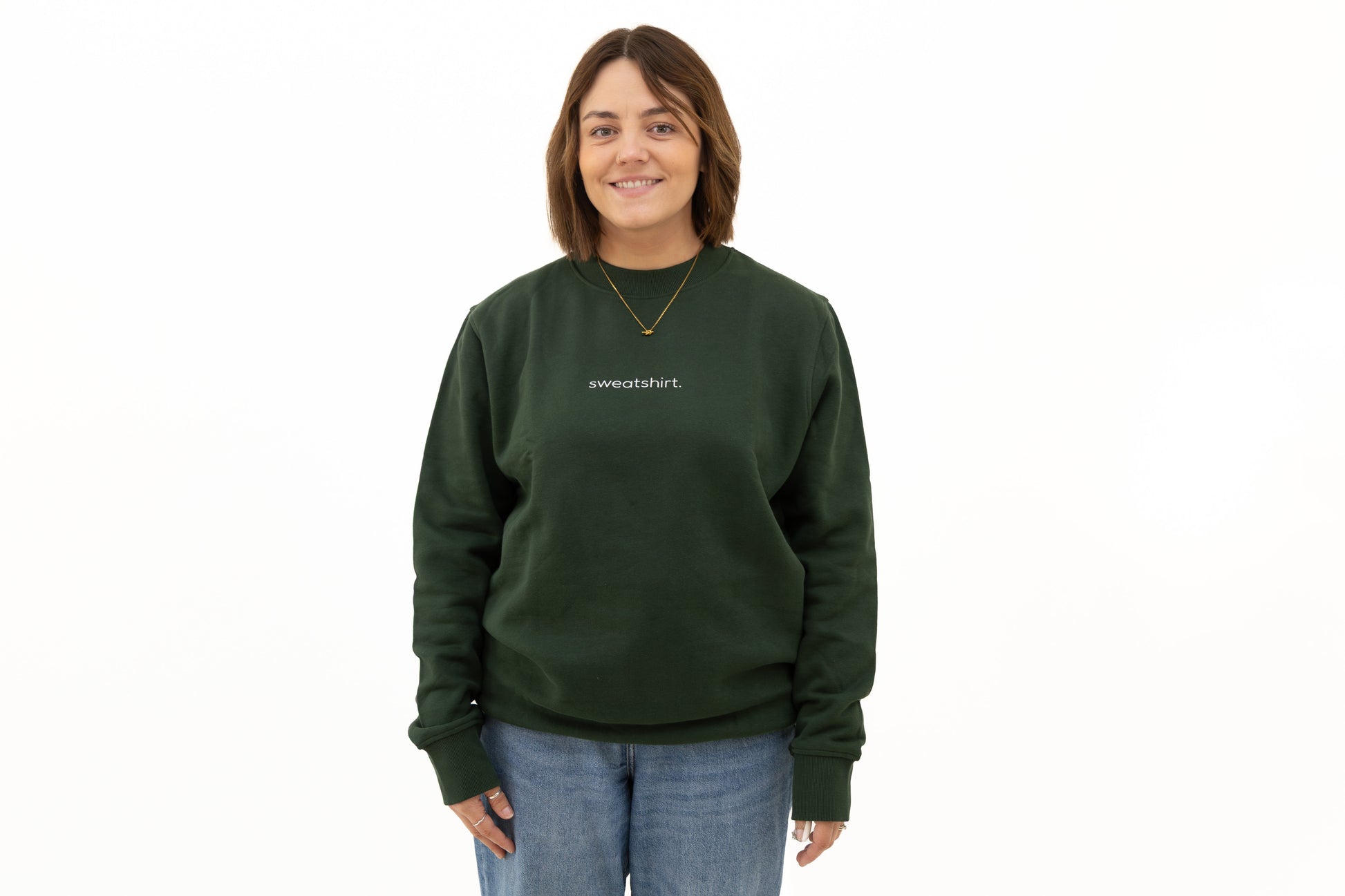 simple. sweatshirt. forest-green.-2