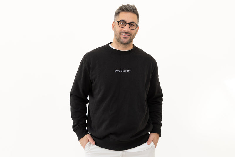 simple. sweatshirt. black.-2