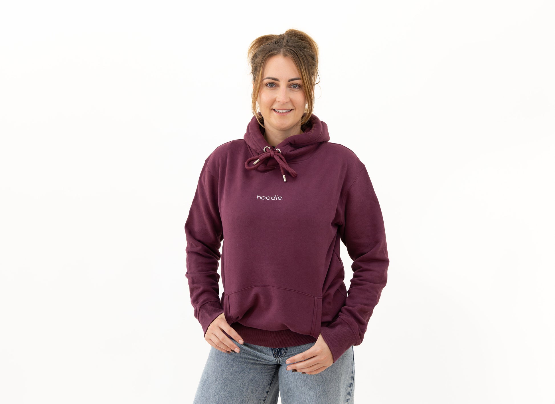 simple. hoodie. burgundy.-1