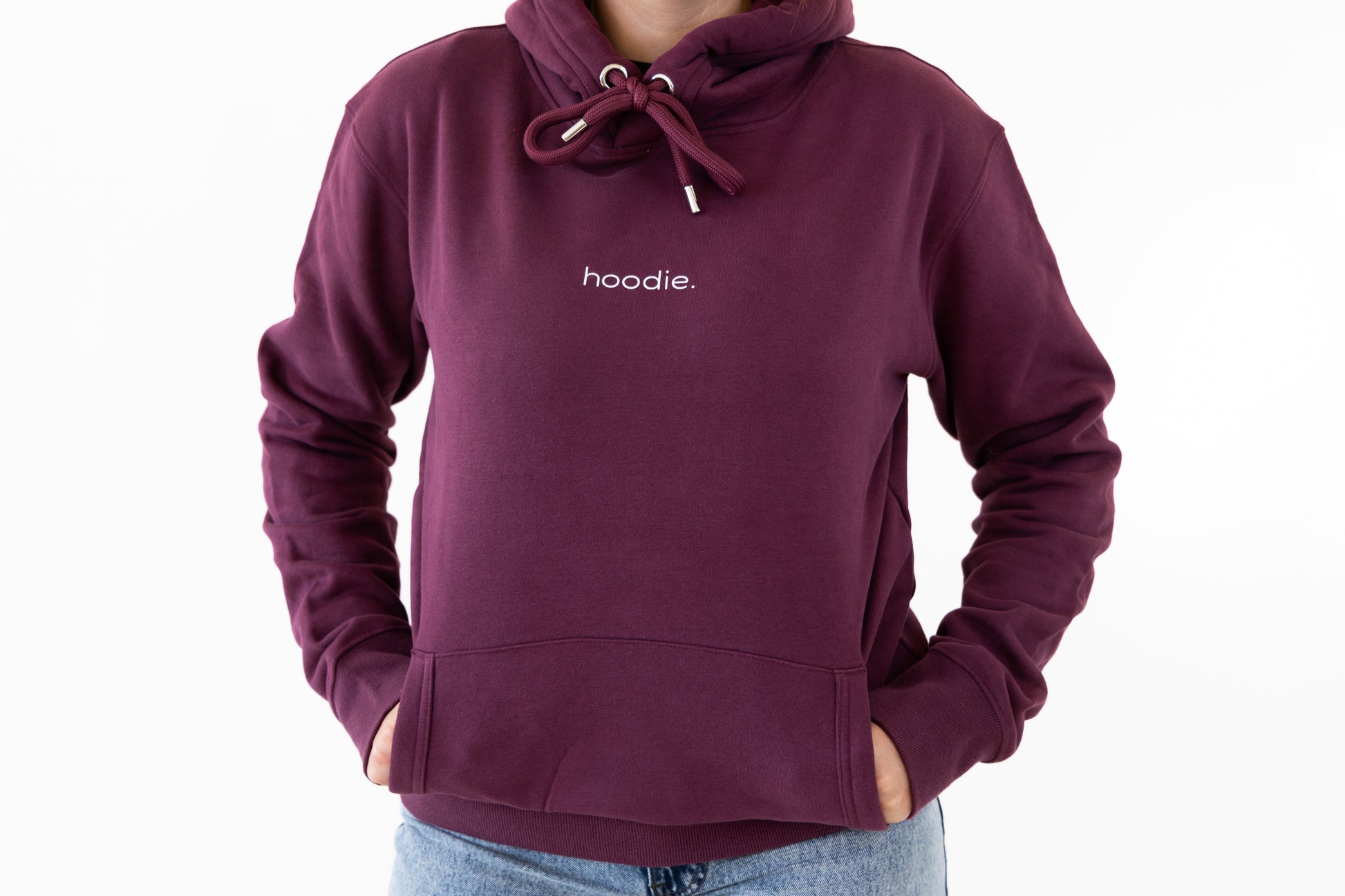 simple. hoodie. burgundy.-3