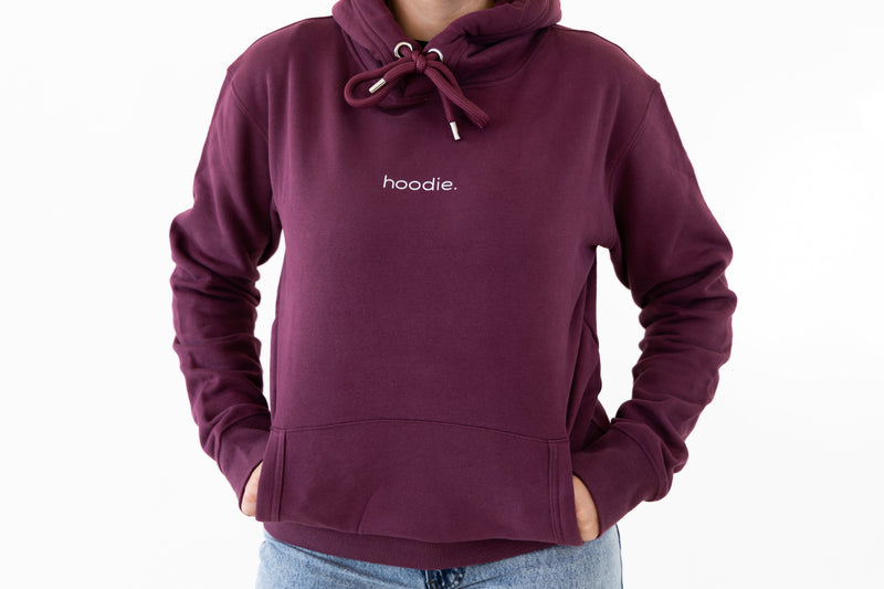 simple. hoodie. burgundy.-3