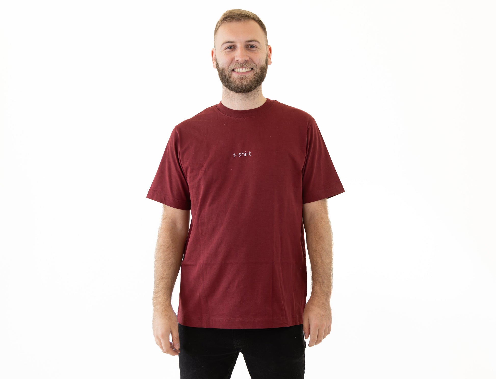 simple. t-shirt. burgundy.-2