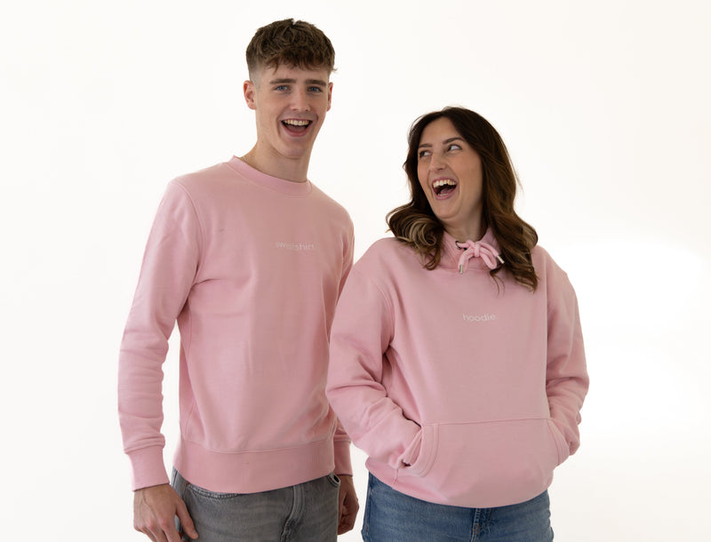 simple. sweatshirt. snug. pink.-4