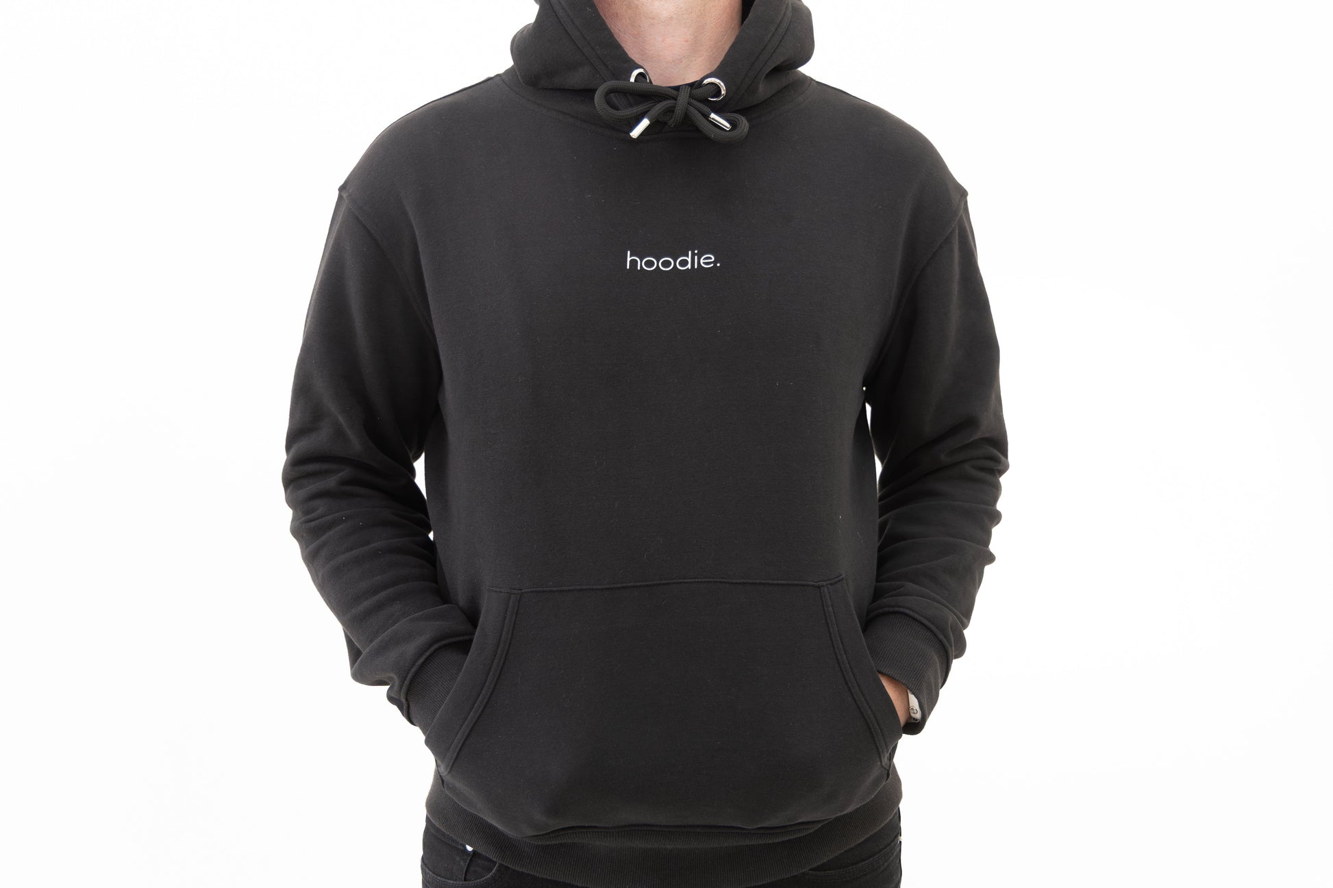 simple. hoodie. black.-3