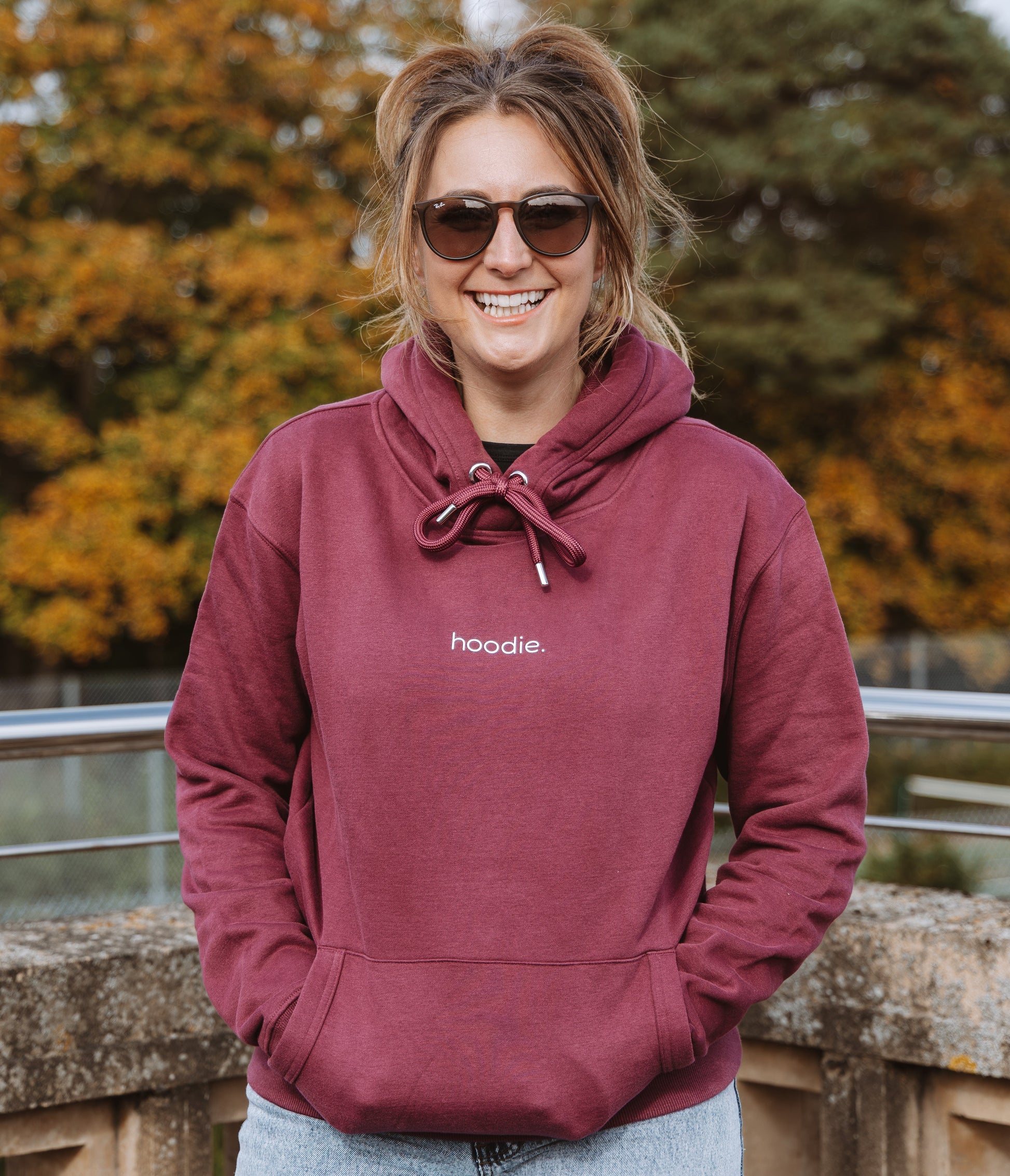 simple. hoodie. burgundy.-7