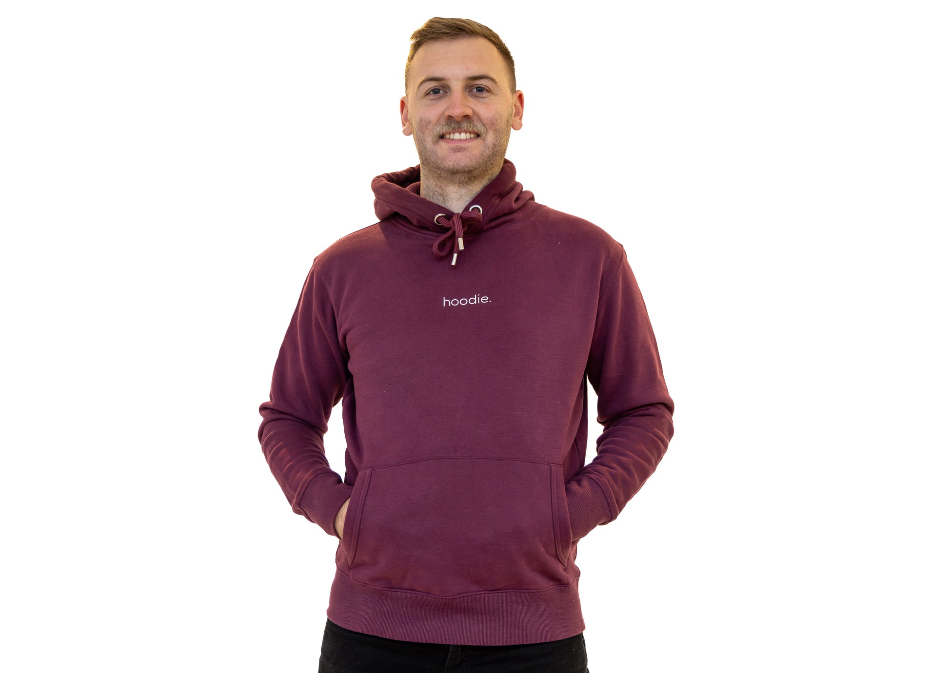 simple. hoodie. burgundy.-2