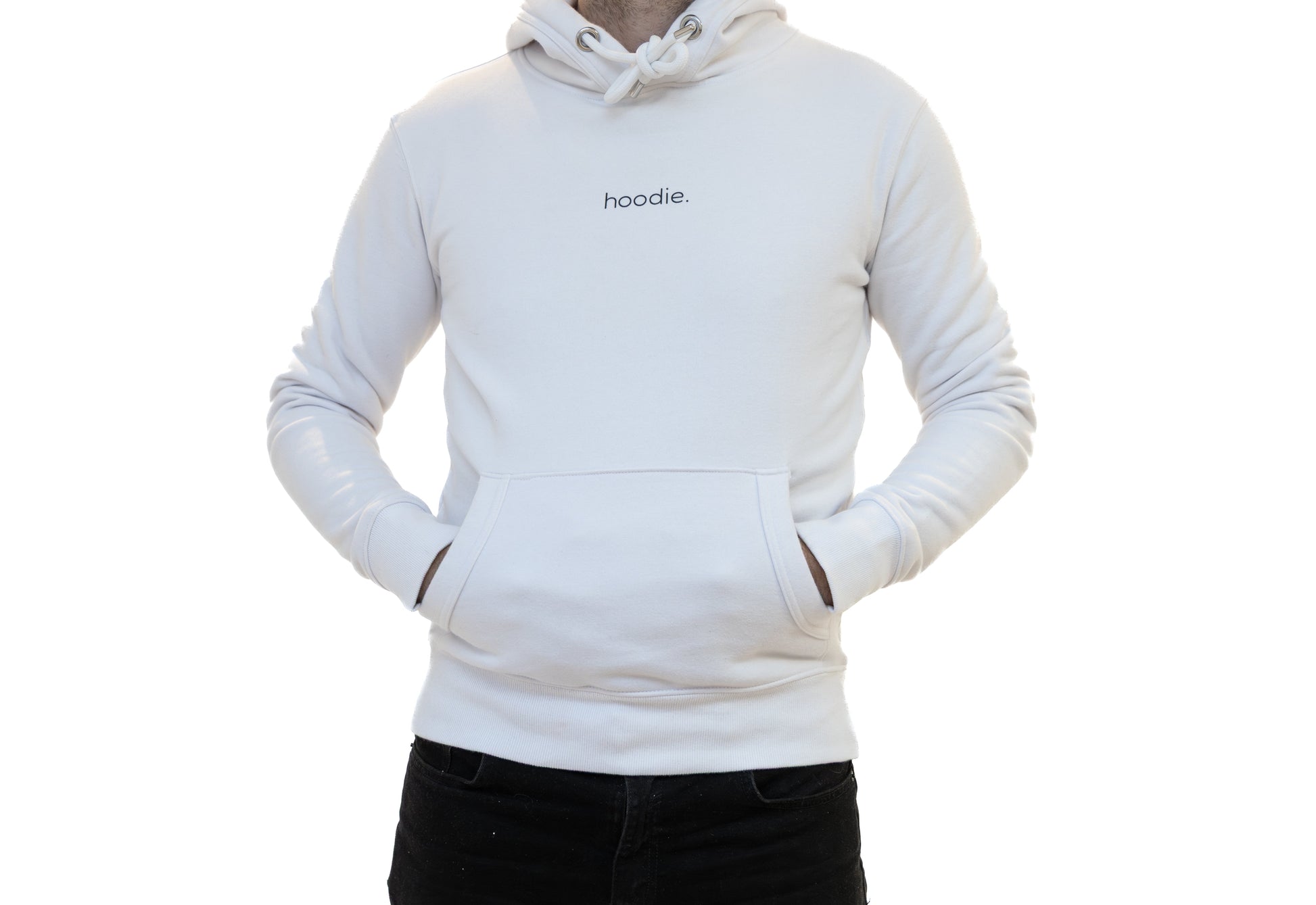 simple. hoodie. white.-2