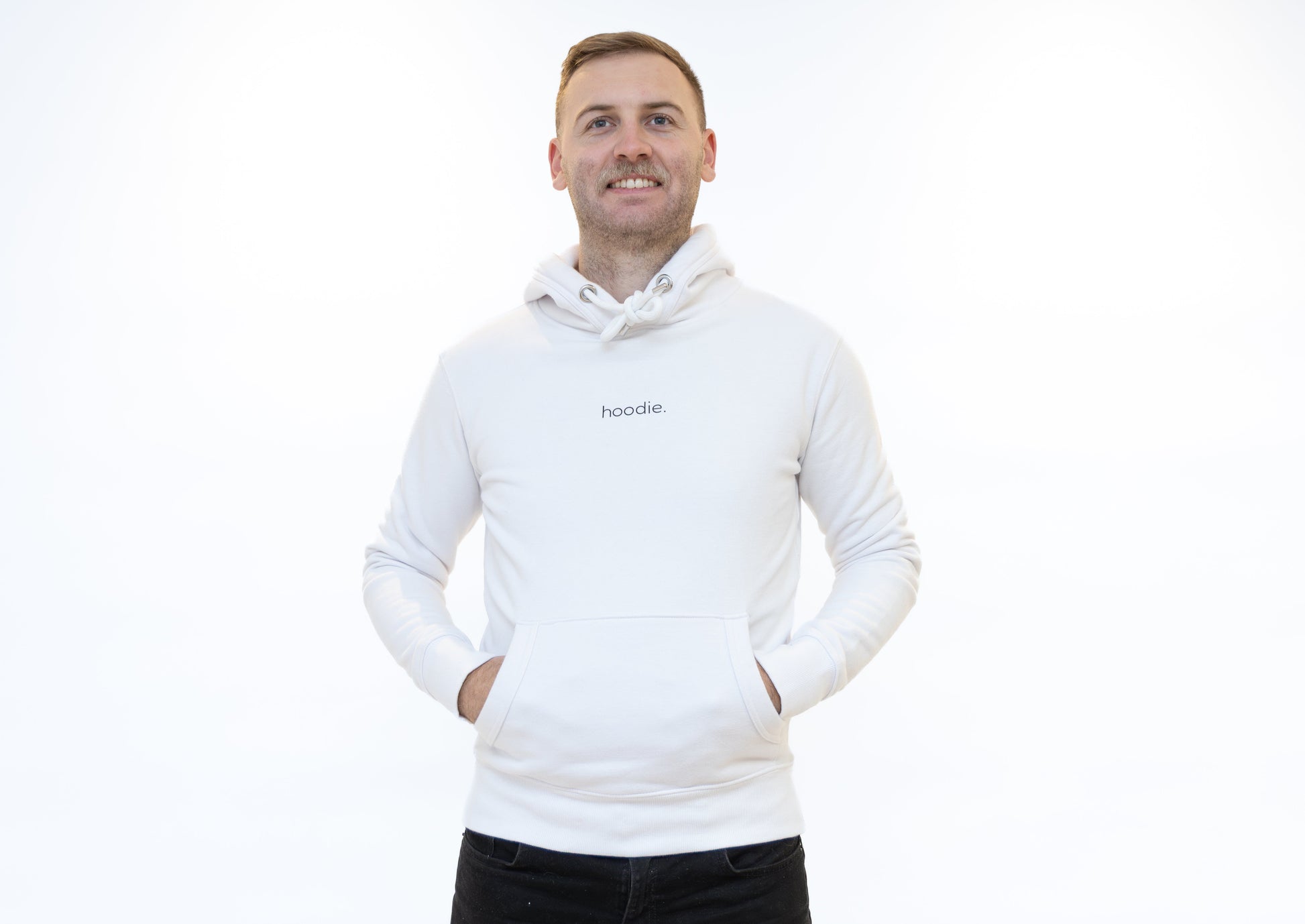 simple. hoodie. white.-1