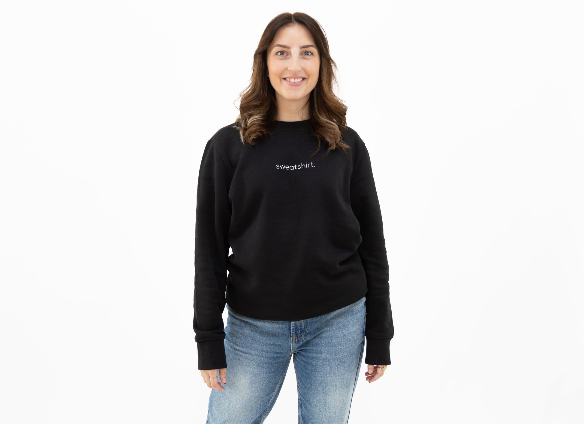 simple. sweatshirt. black.-1