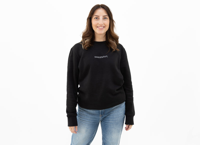 simple. sweatshirt. black.-1
