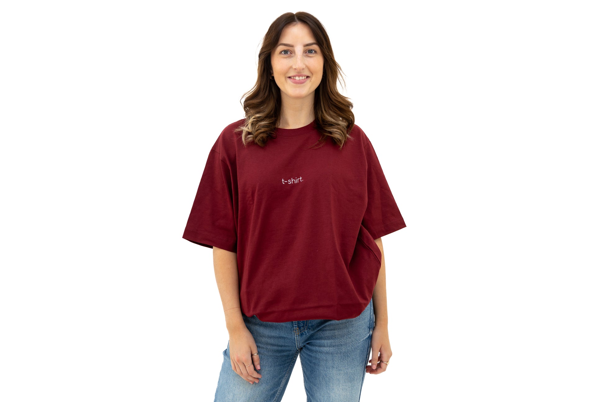 simple. t-shirt. burgundy.-1