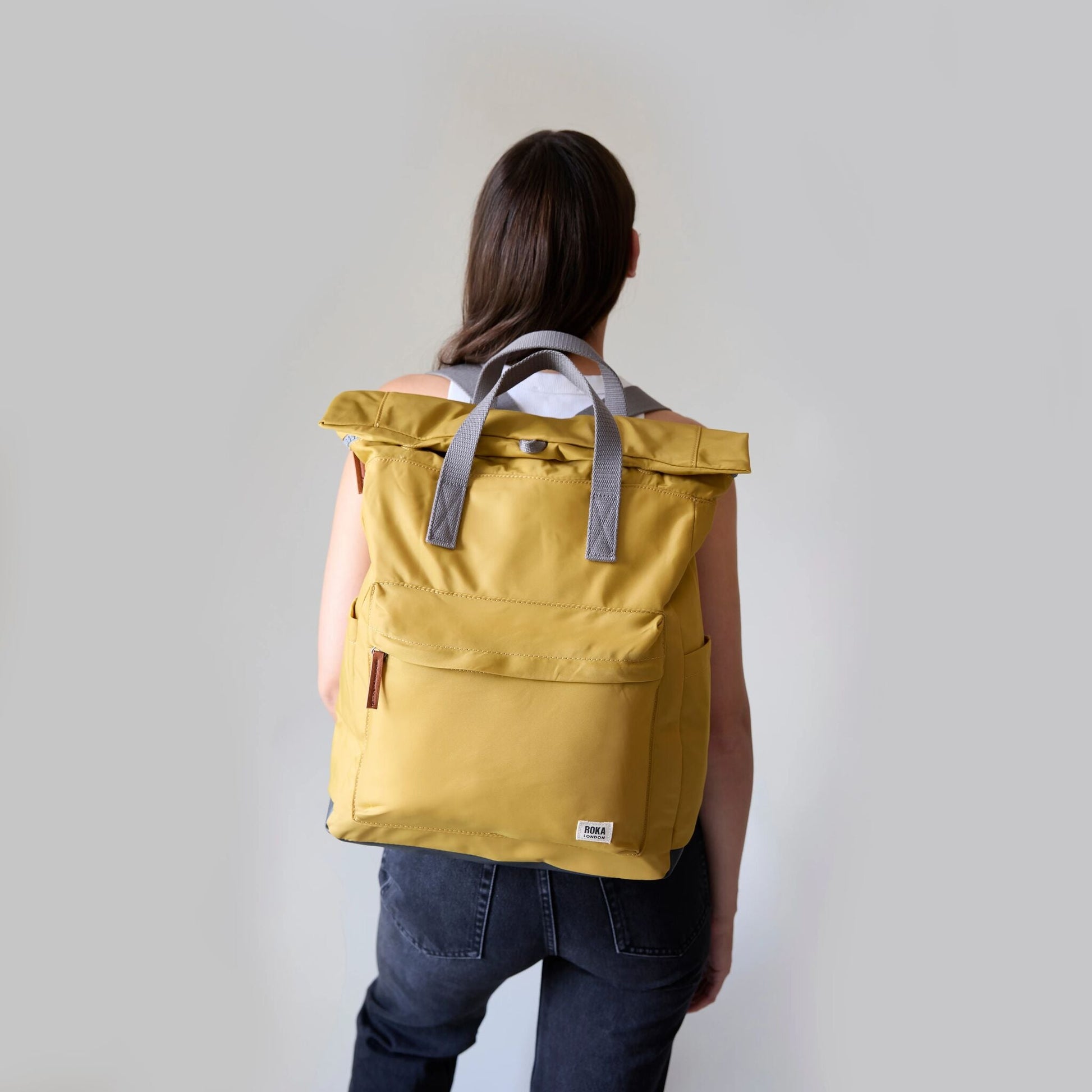 Canfield Roll Top Backpack in Black-16