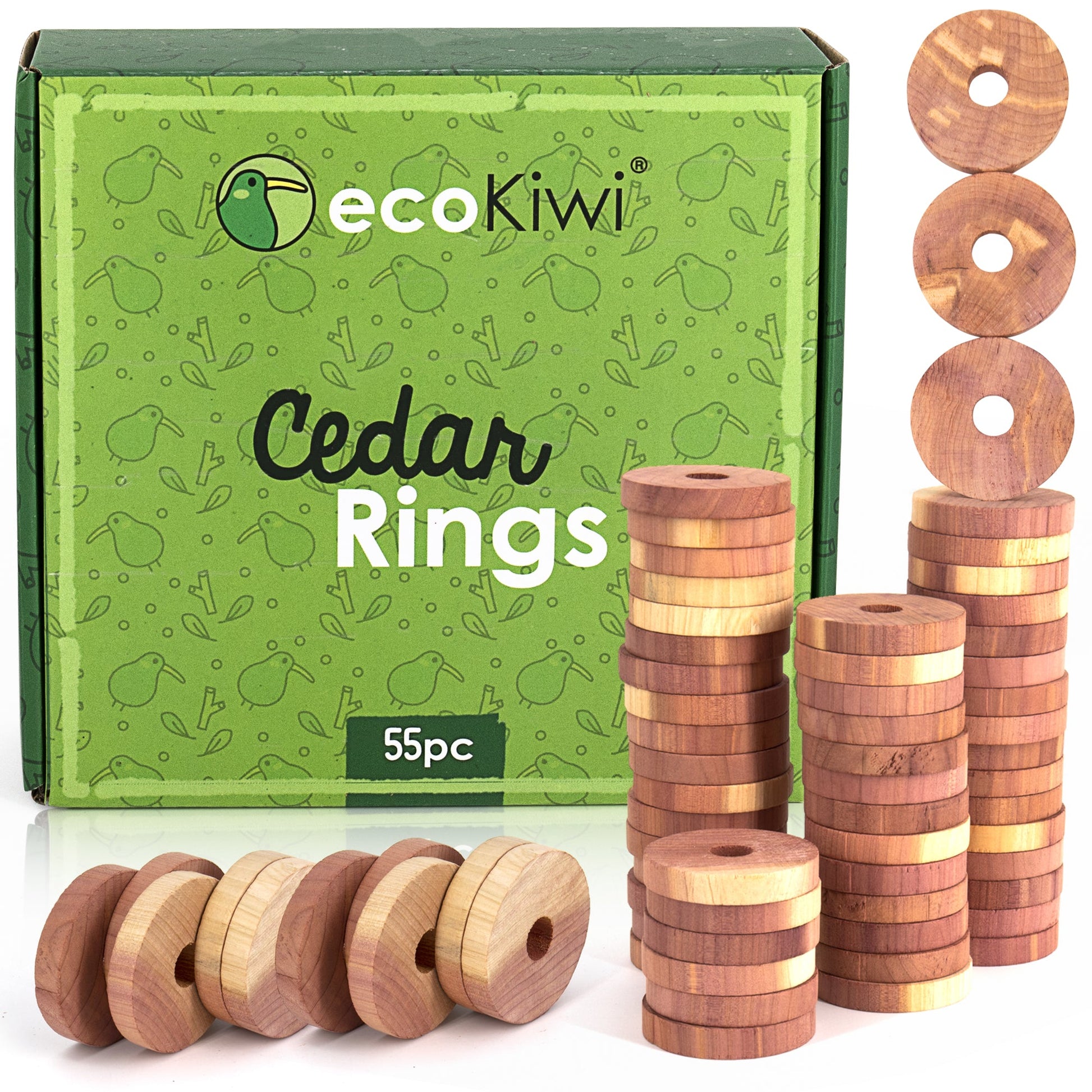Natural Cedar Travel Hanger Rings-10
