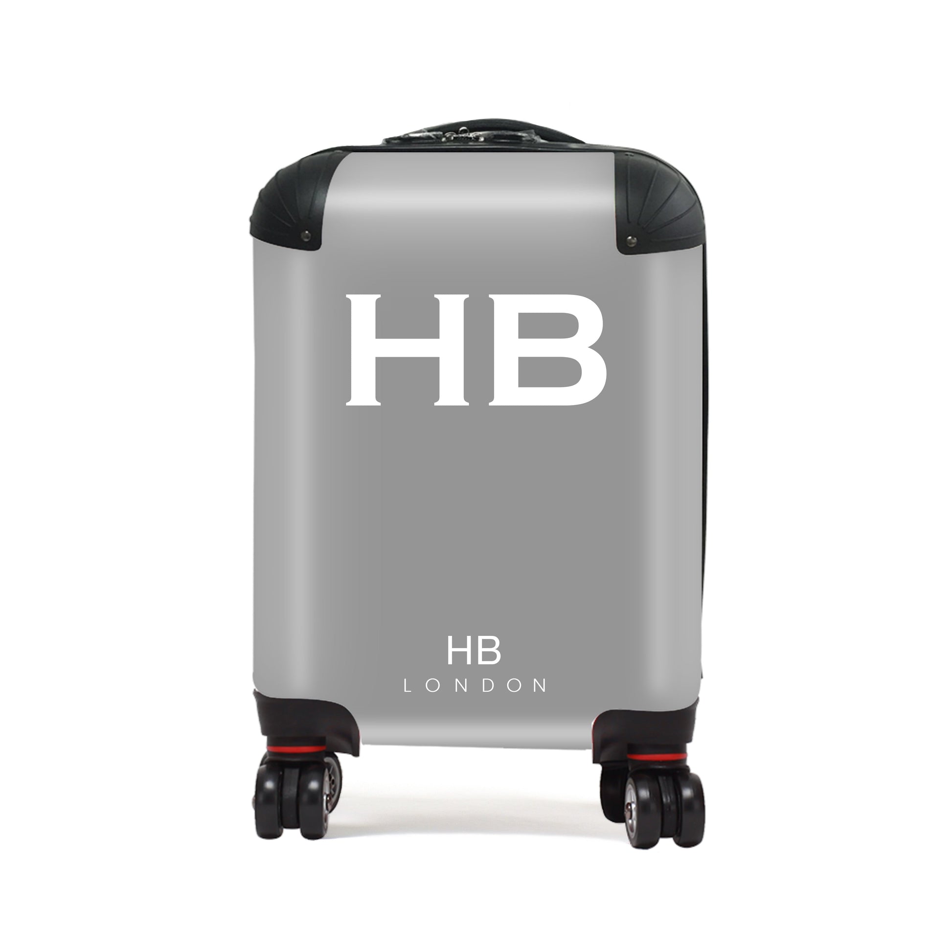 Grey with White Font Children's Personalised Suitcase-1