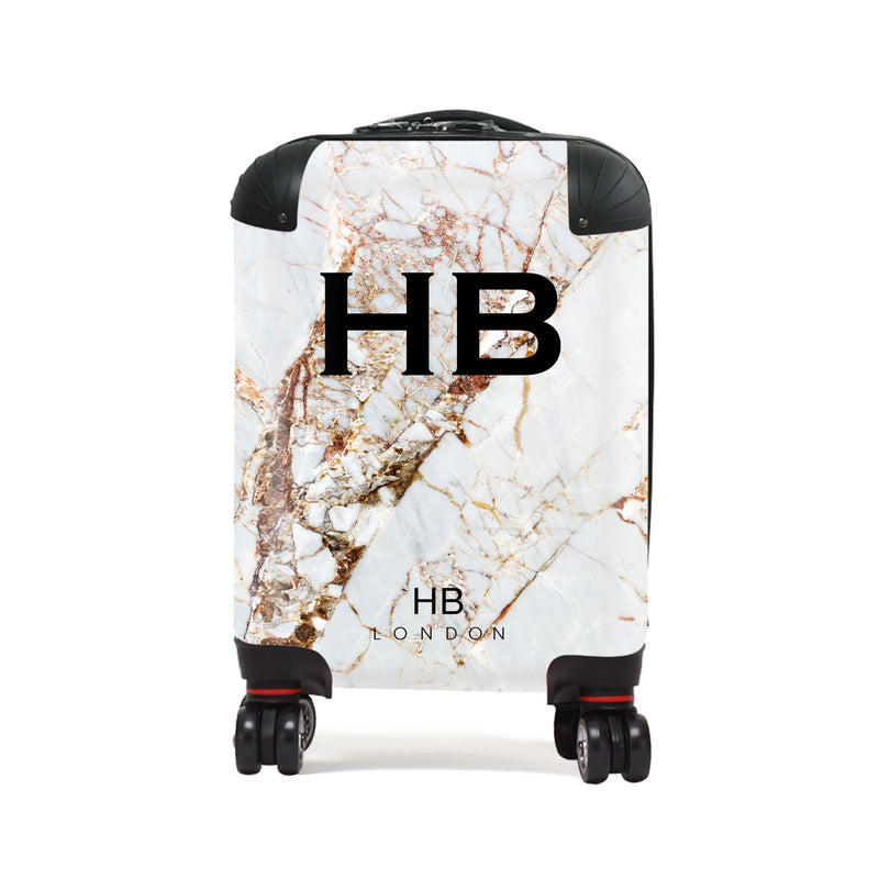 Natural Cracked Marble Children's Personalised Suitcase-1