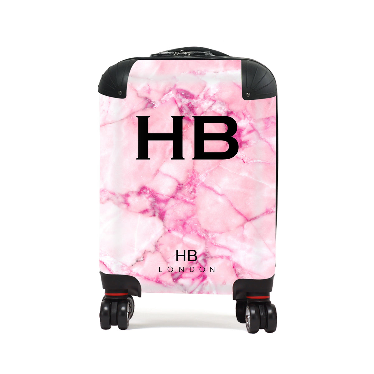 Pink Shattered Marble Children's Personalised Suitcase-1