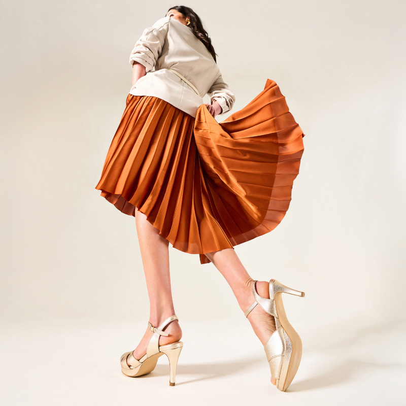 Emily - Champagne Leather Heeled Sandals-8