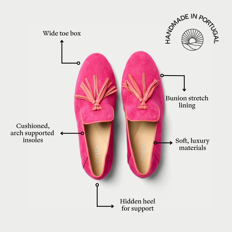 Freya - Fuchsia Suede Loafers-5