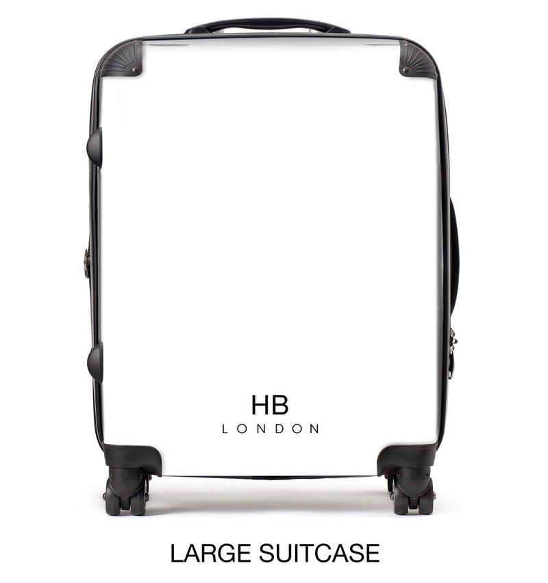 Black Marble with Pink Font Initial Personalised Suitcase-9
