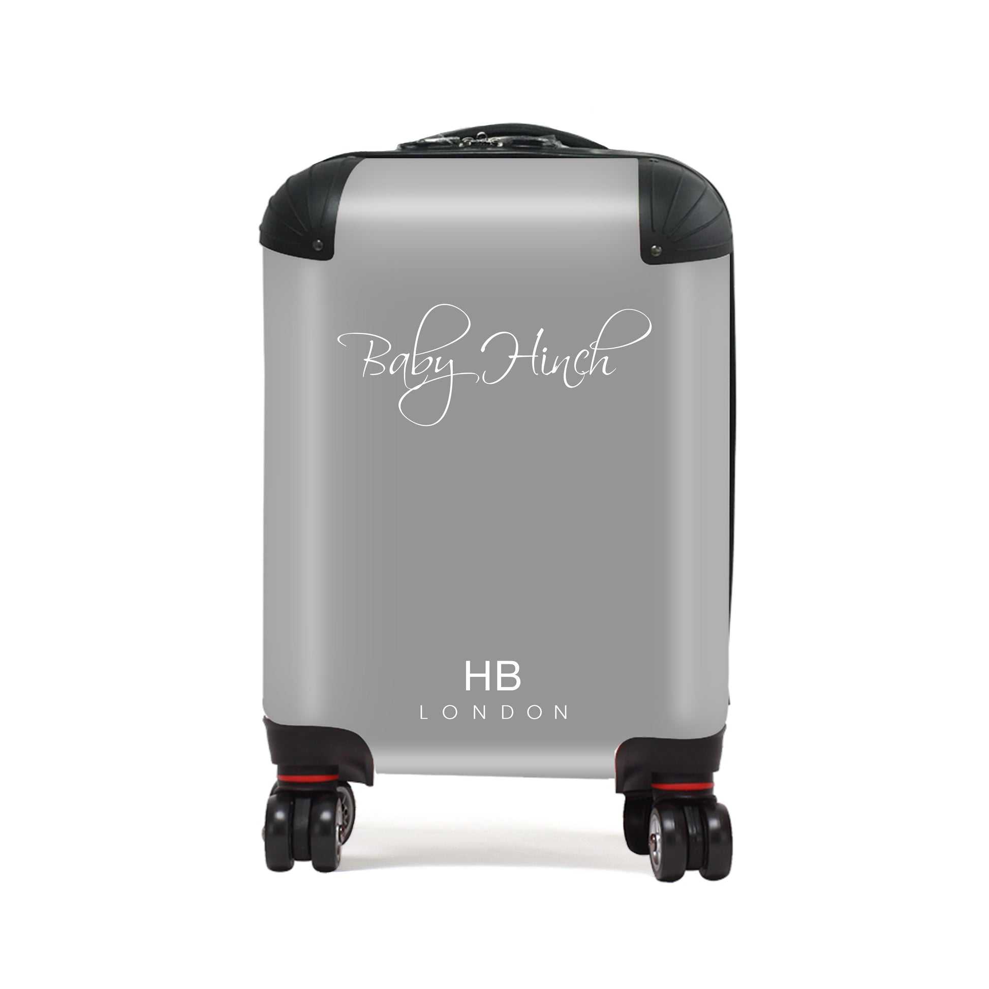 Grey with Customised White Font Children's Personalised Suitcase-1