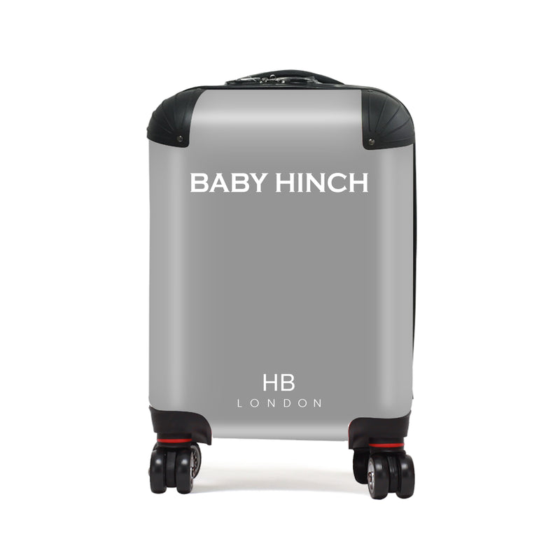 Grey with White Font Children's Personalised Suitcase-2