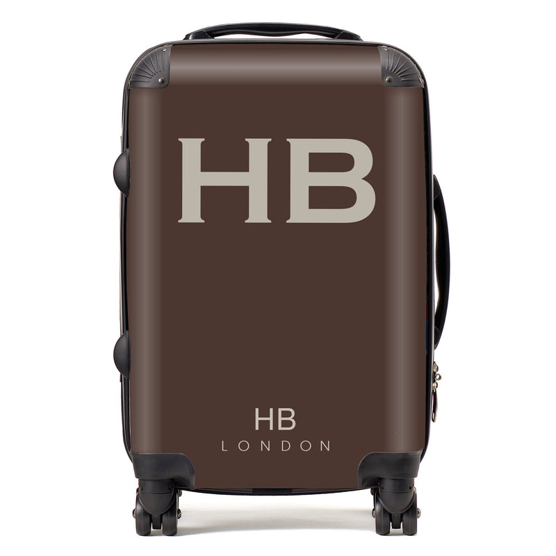 Espresso Martini with Cream Font Initial Personalised Suitcase-1