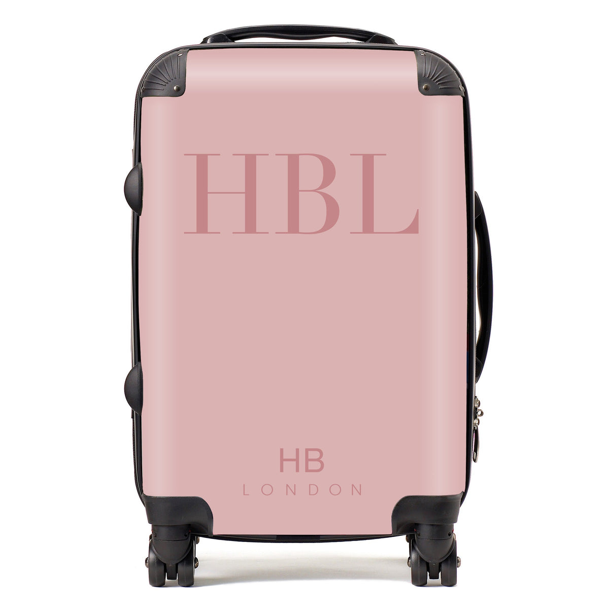 Dusky Pink Subtle Fashion Font Initial Personalised Suitcase-1