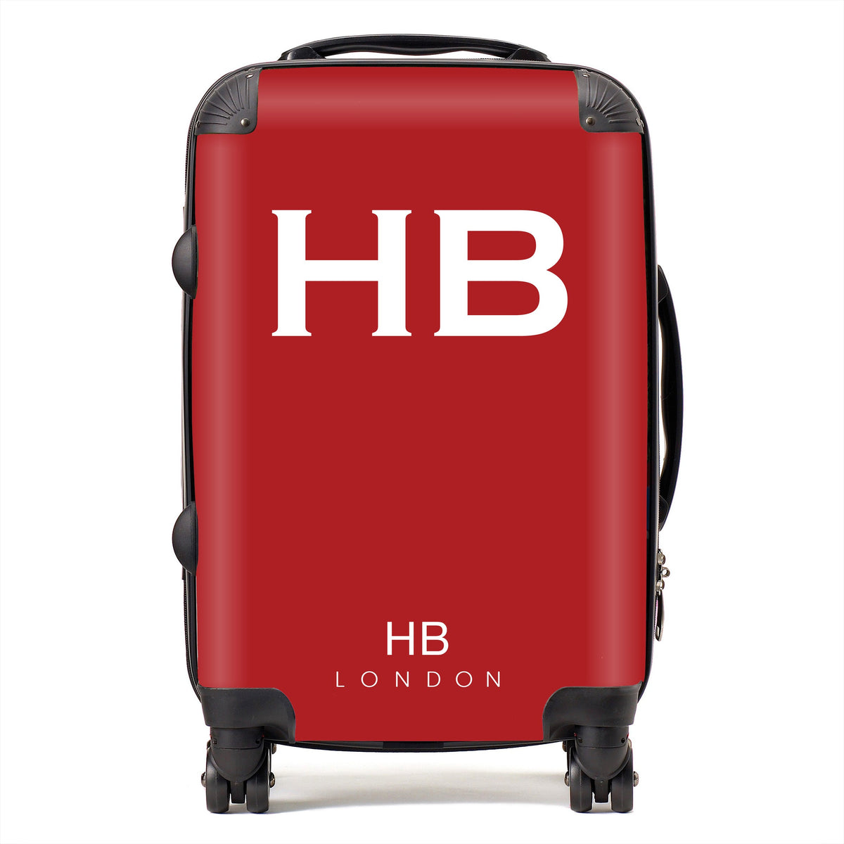 Red with White Font Initial Personalised Suitcase-1