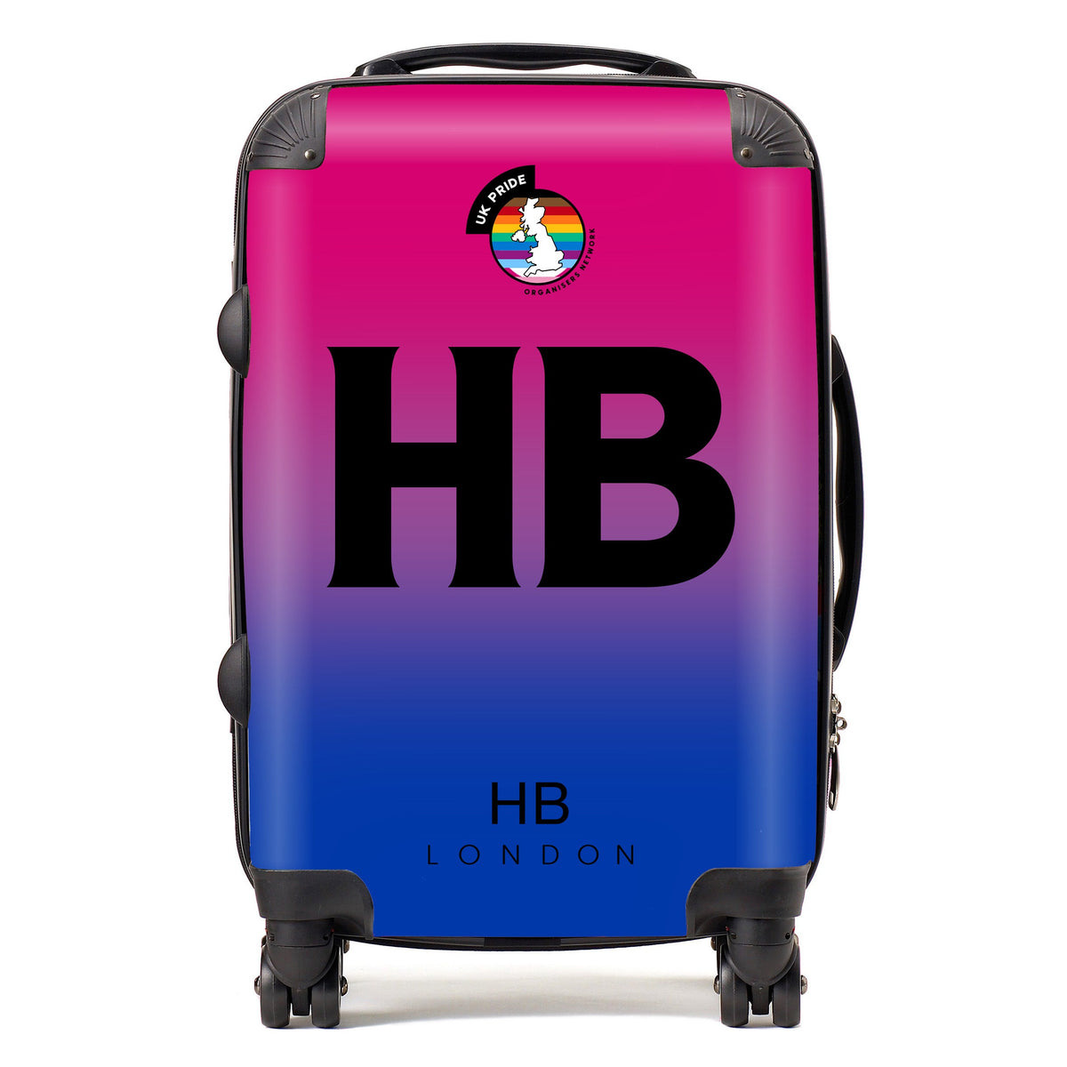 UKPON Bisexual Pride Gradient Initial Personalised Suitcase-1