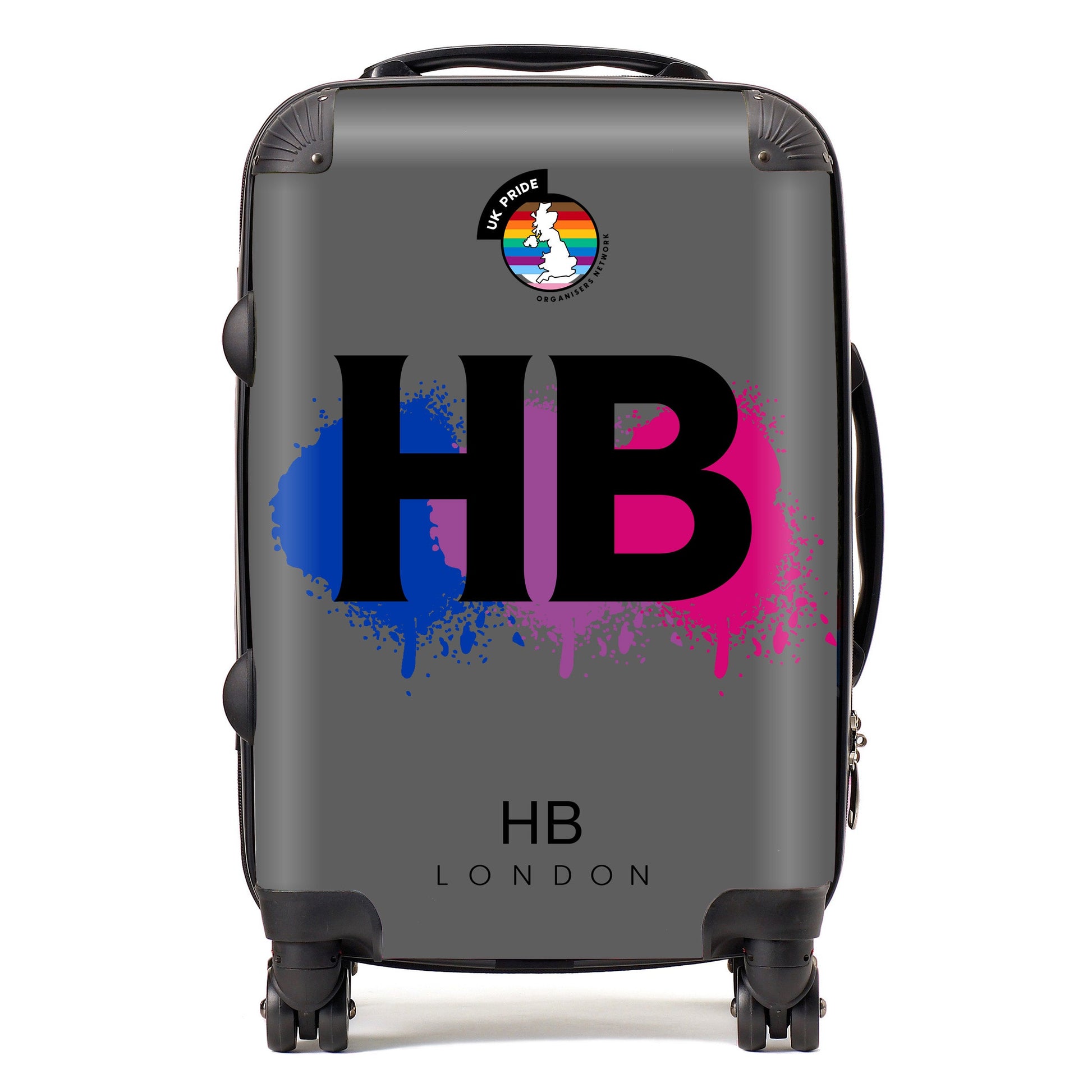 UKPON Bisexual Pride Splashes Initial Personalised Suitcase-1