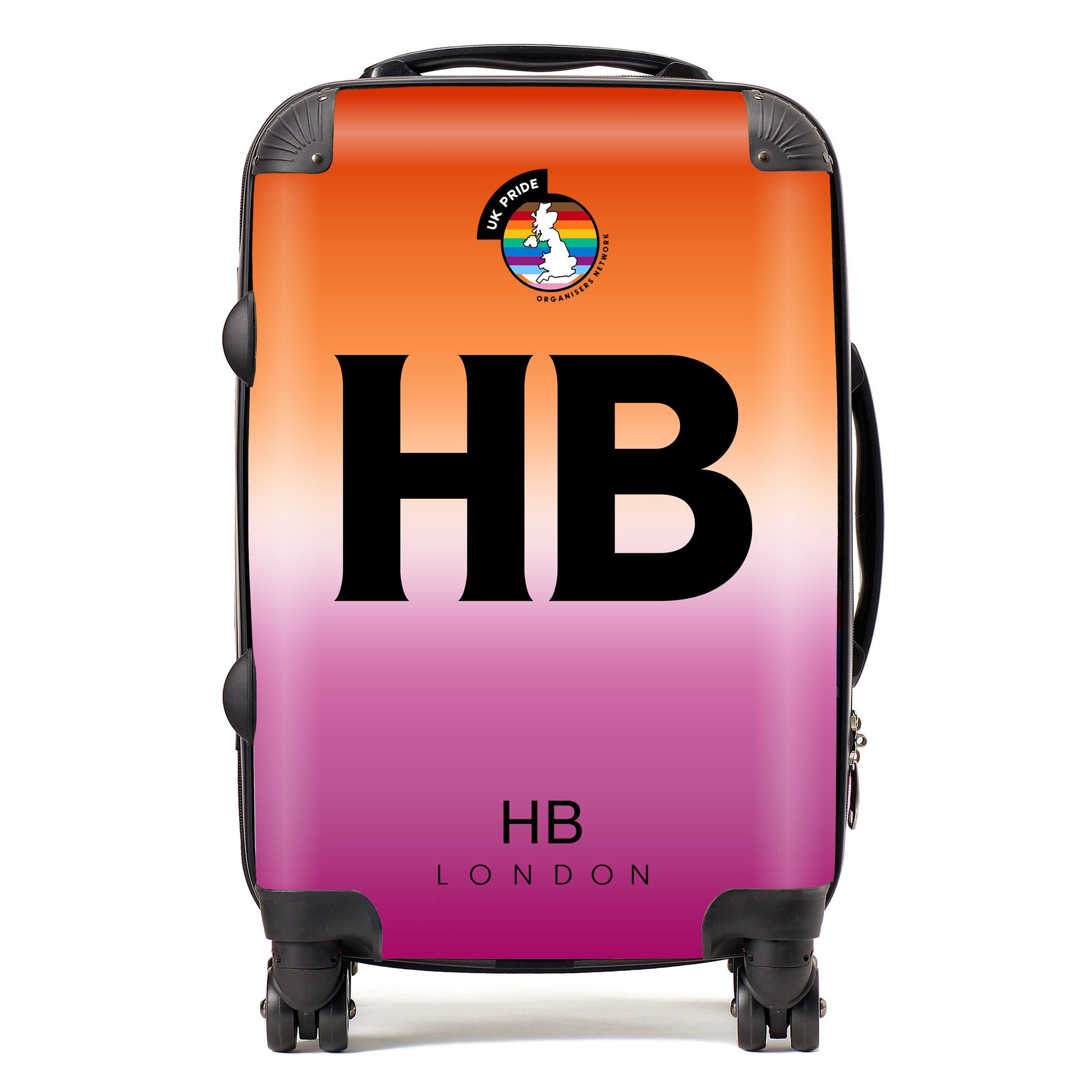 UKPON Lesbian Pride Gradient Initial Personalised Suitcase-1