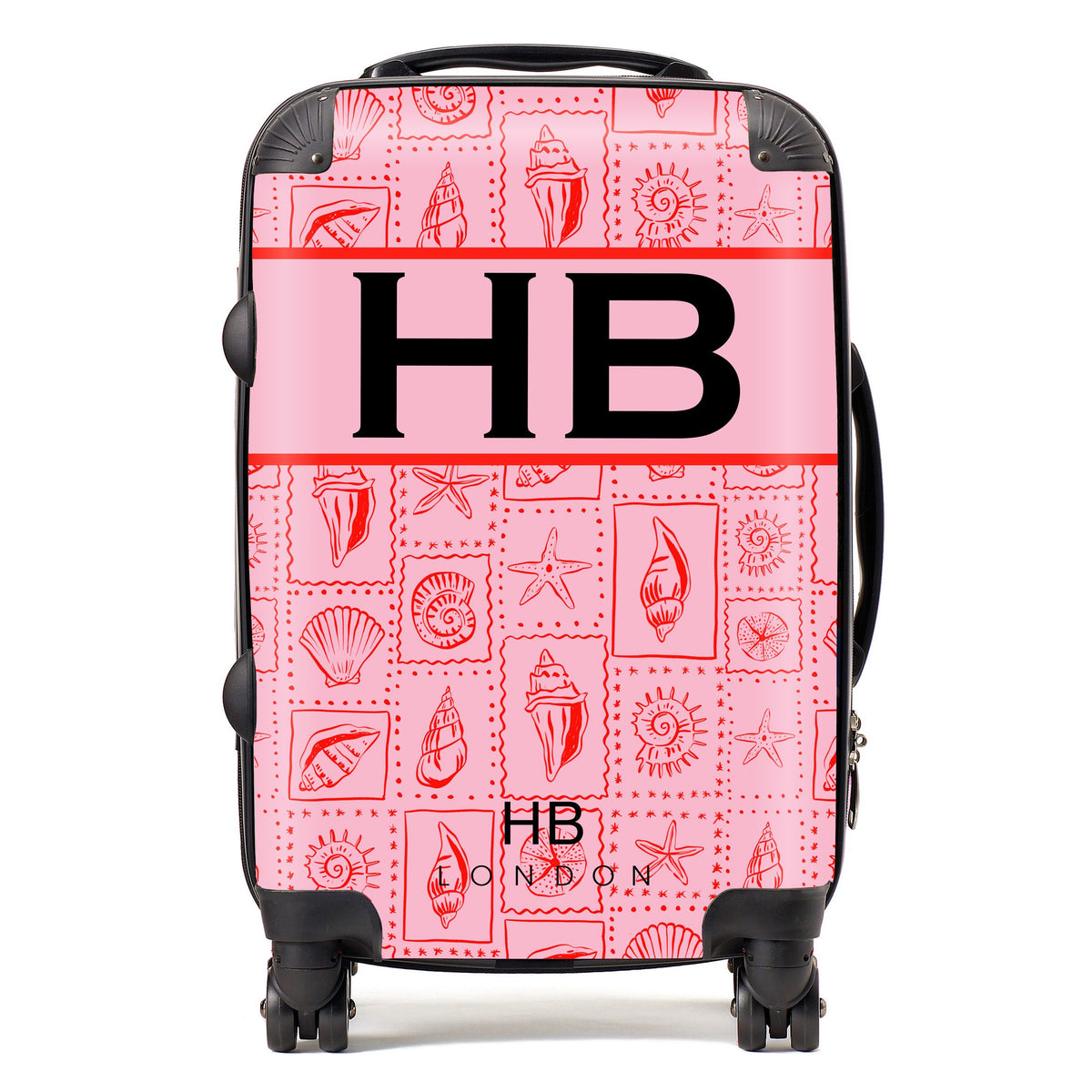 Sunset Aperitivo with Black Font Initial Personalised Suitcase