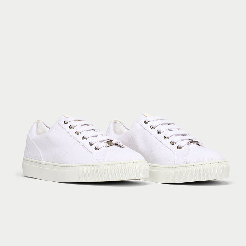 Luna Vegan - White Wide Fit Trainers-4