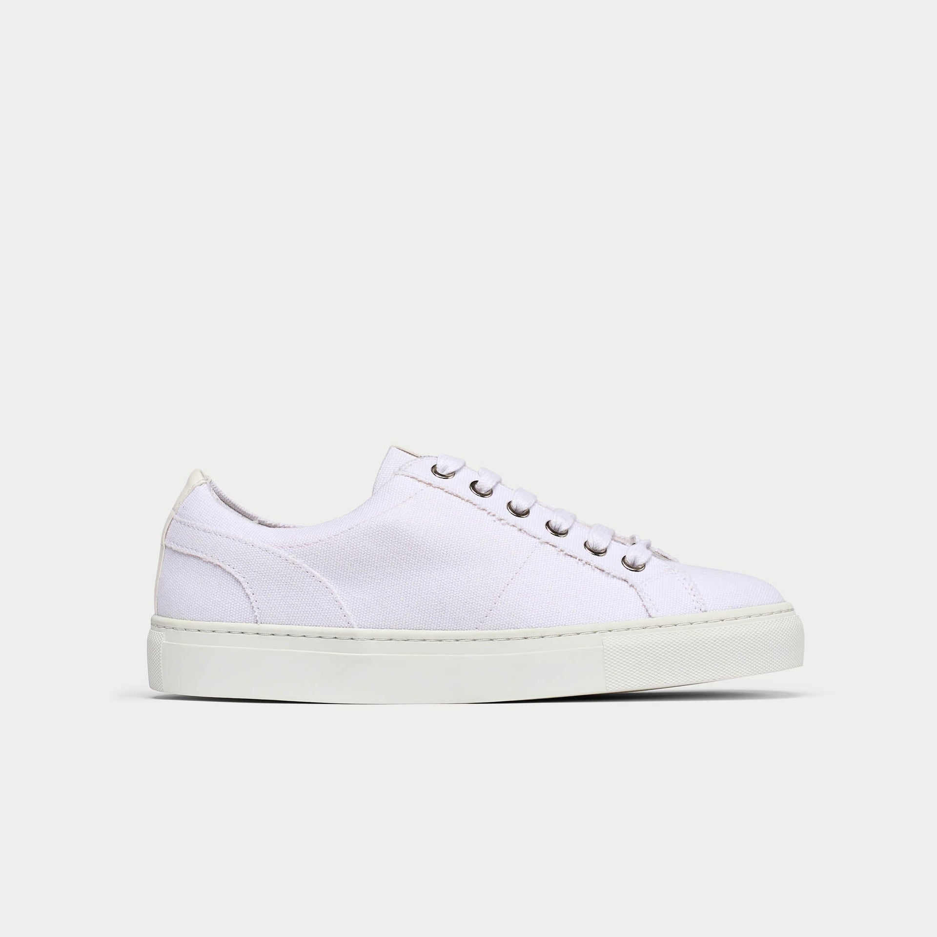 Luna Vegan - White Wide Fit Trainers